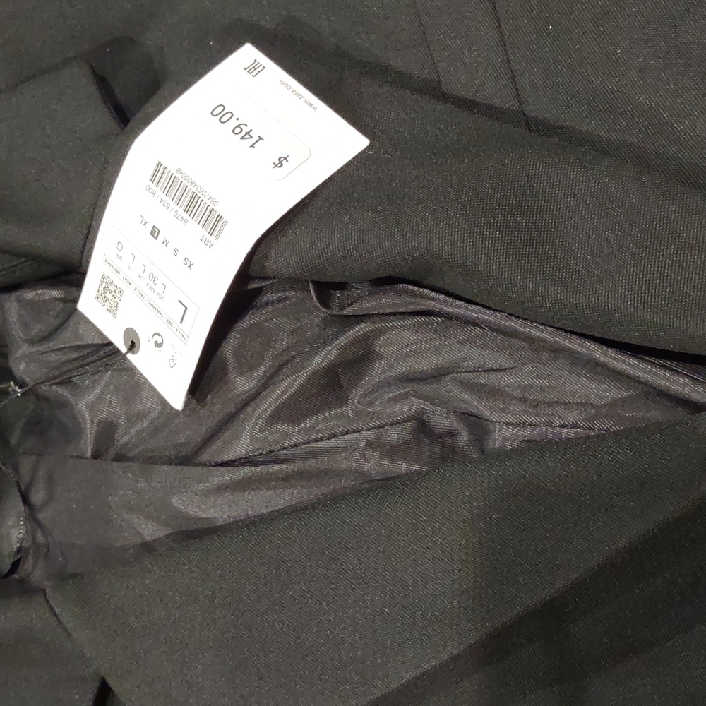 Sold Out Zara black lapel collar dress coat jacket - Picture 3 of 4